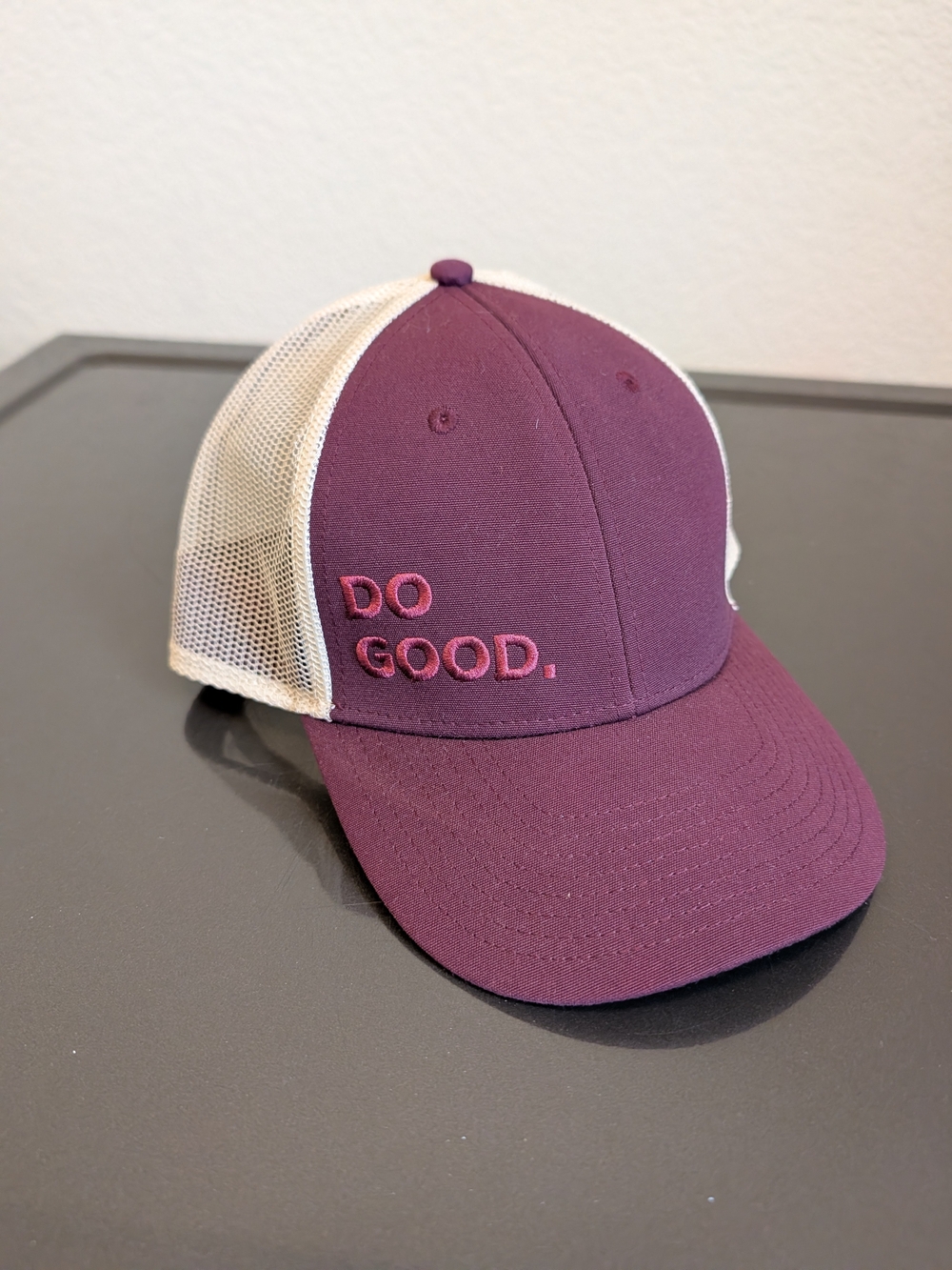 Cotopaxi Trucker Hat “DO GOOD” Purple Snapback Embroidered Mesh Back
